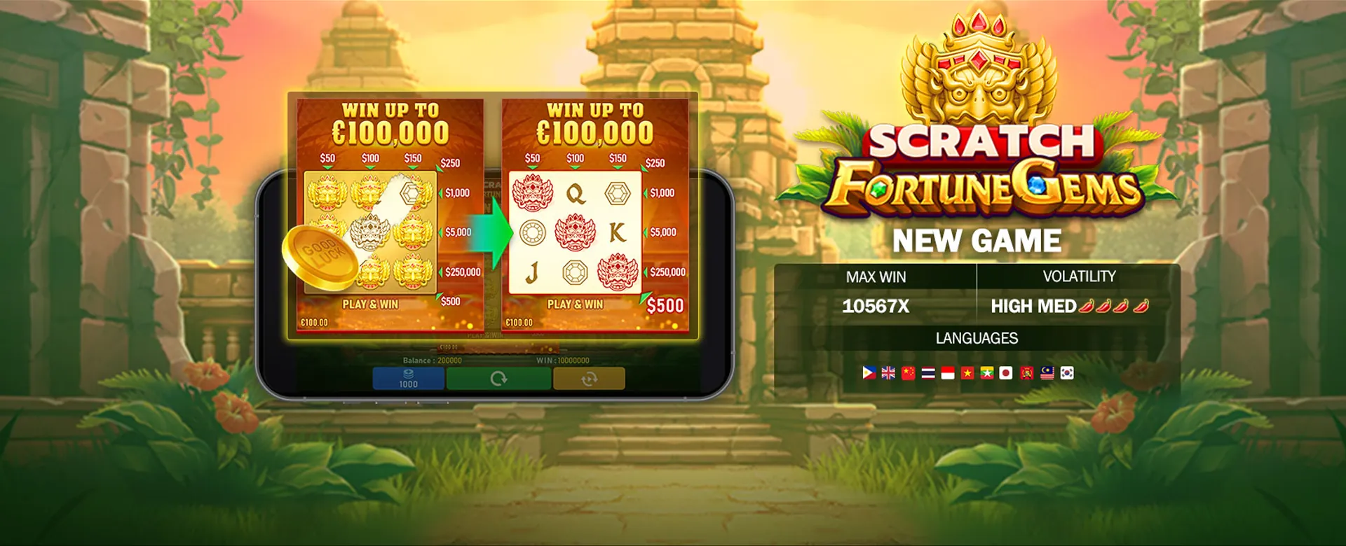 Exciting bigbunny casino slot machine with golden coins and bright lights